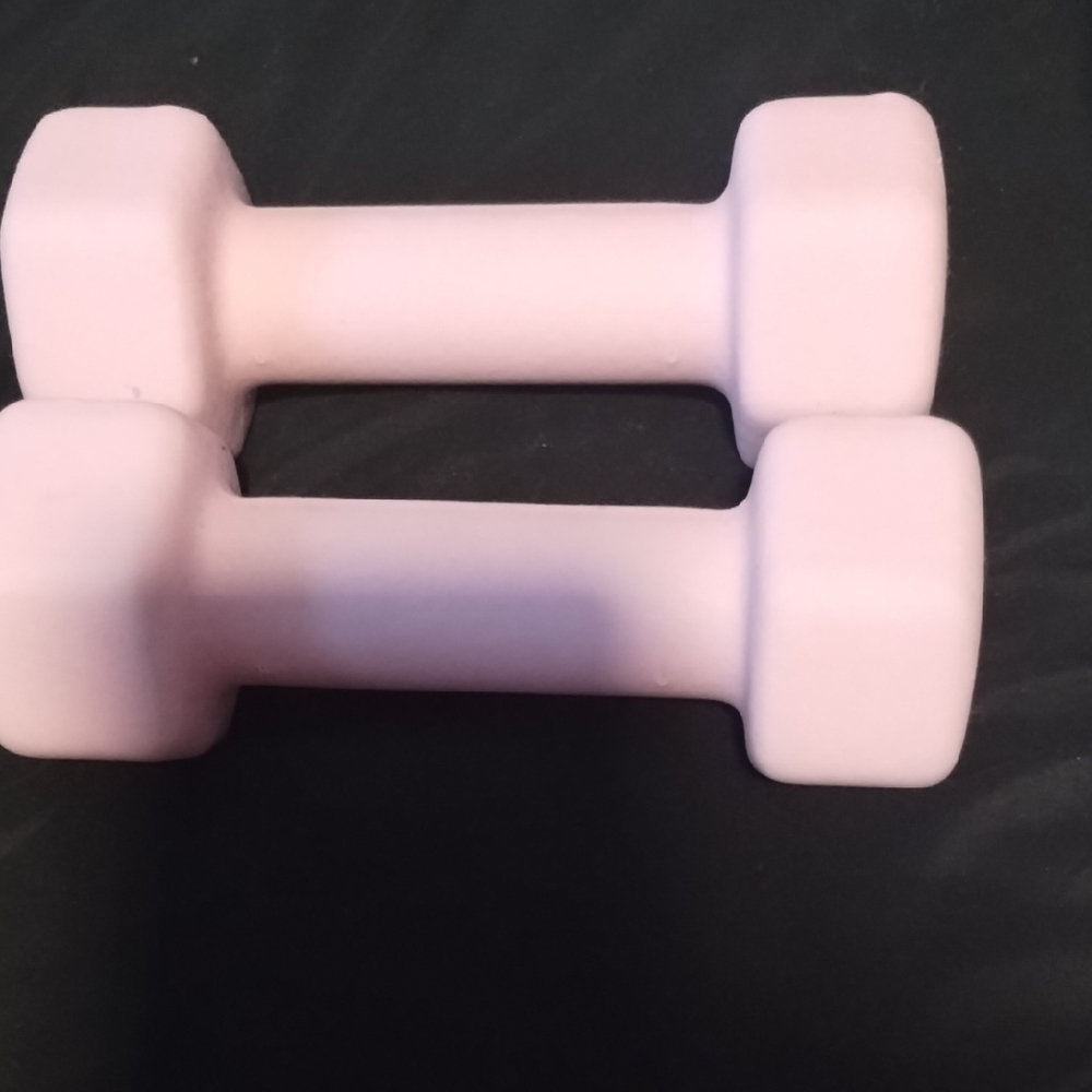 Soft Pink Neoprene Dumbbells for Toning